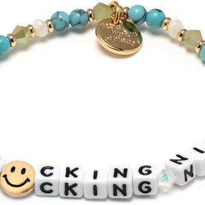 F*cking Nice Beaded Bracelet Women Men Positive Message Gift Elastic